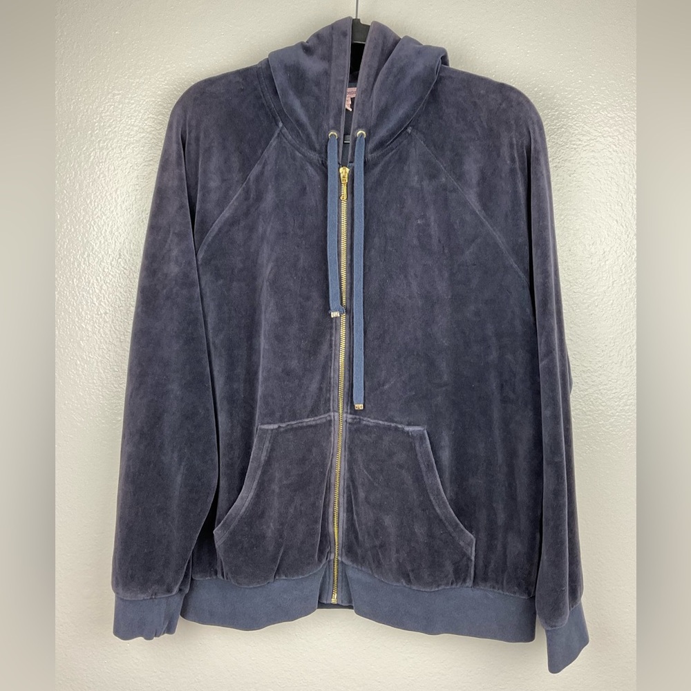 Juicy Couture Dark Purple Hoodie with Gold Accents‎